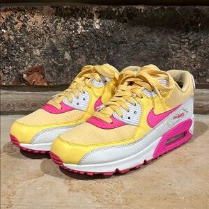 Nike Air Max 90 'Topaz Fuchsia' Yellow and Pink Sneakers